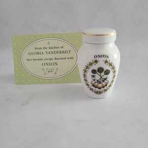 Vintage Franklin Mint Spice Jar - Gloria Concepts Inc - 1985 - Onion